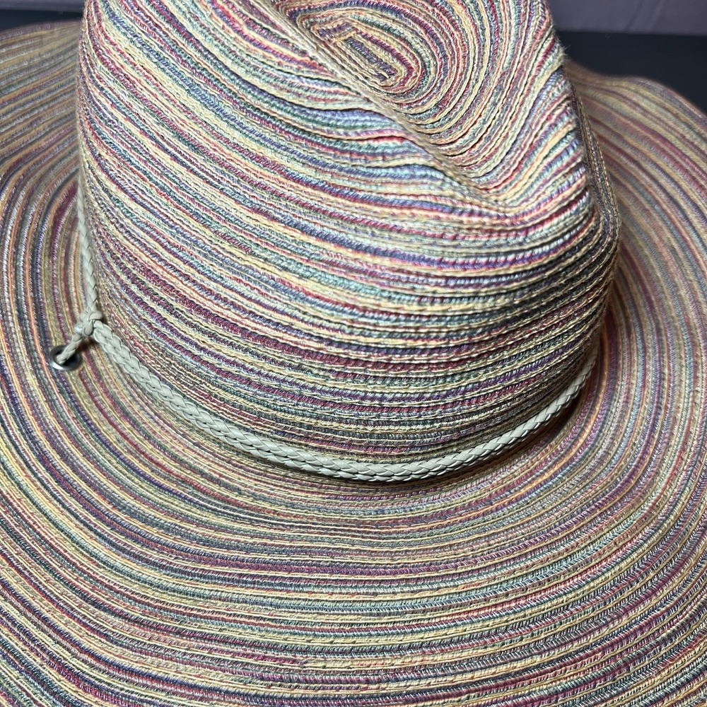 Vintage San Diego Hat Co Unisex Wide Brim Gardening Sun Hat Multicolor 7.5"